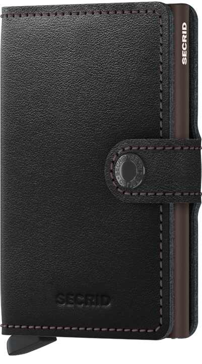 Portefeuille Miniwallet Original – Secrid, noir et brun, vue de face