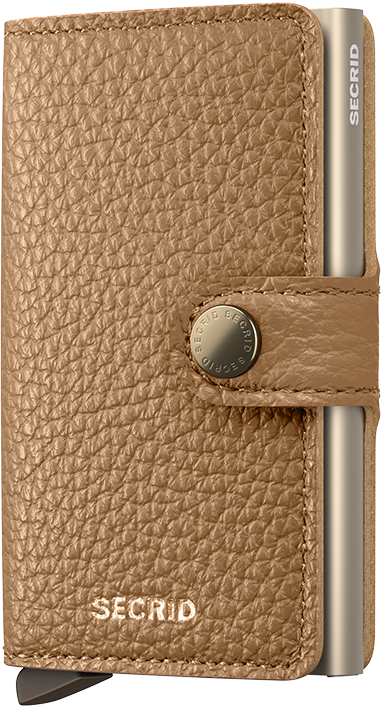 Portefeuille Miniwallet Pebble – Secrid, cappuccino, vue de face