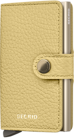 Portefeuille Miniwallet Pebble – Secrid, jaune beurre, vue de face
