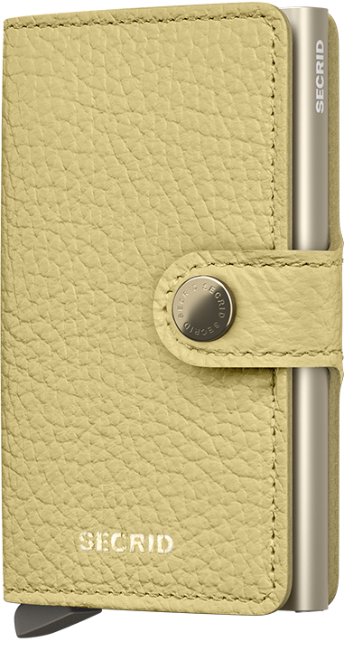 Portefeuille Miniwallet Pebble – Secrid, jaune beurre, vue de face