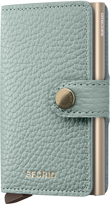 Portefeuille Miniwallet Pebble – Secrid, vert d’eau, vue de face