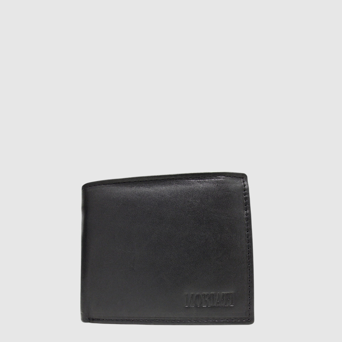 Portefeuille Moriati en cuir à deux volets — Noir