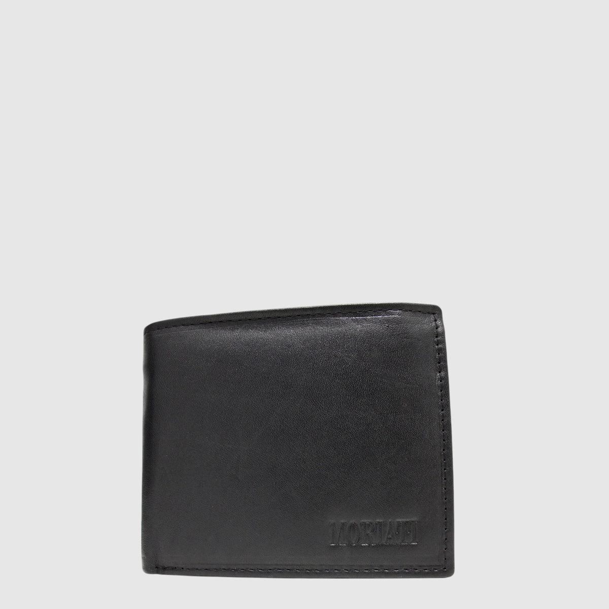 Portefeuille Moriati en cuir à volet intérieur — Noir