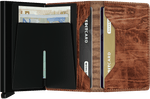 Portefeuille Slimwallet Dutch Martin – Secrid, whisky, vue ouverte avec les rangements intérieurs