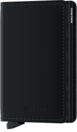 Portefeuille Slimwallet en cuir mat – Secrid, noir, vue de face
