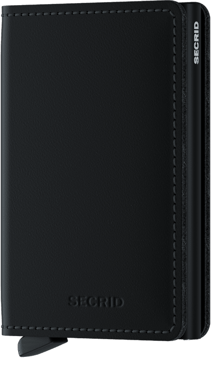 Portefeuille Slimwallet en cuir mat – Secrid, noir, vue de face