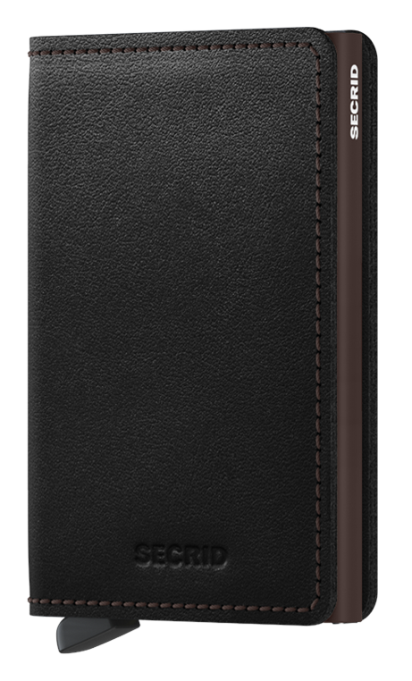 Portefeuille Slimwallet Original – Secrid, noir et brun, vue de face