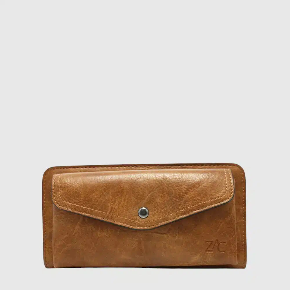 Portefeuille ZAC en cuir végane avec bandoulière – Vue 1