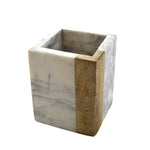 Pot en marbre et bois