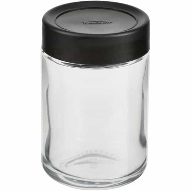 Pot à épices empilable Trudeau de 200 ml en verre avec couvercle noir