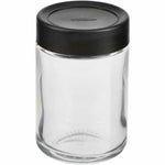Pot à épices empilable Trudeau de 200 ml en verre avec couvercle noir
