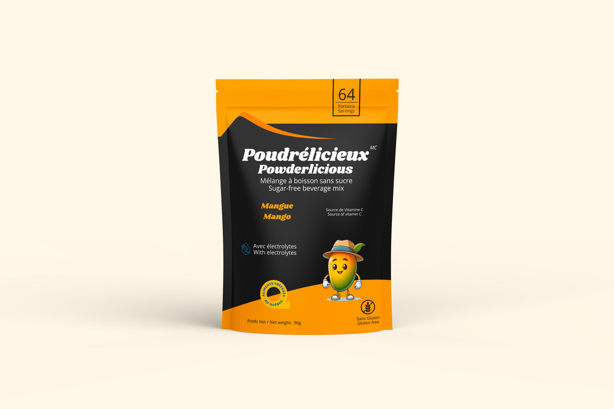 Sachet Poudrélicieux Mélange à boisson sans sucre – Mangue – 96 g