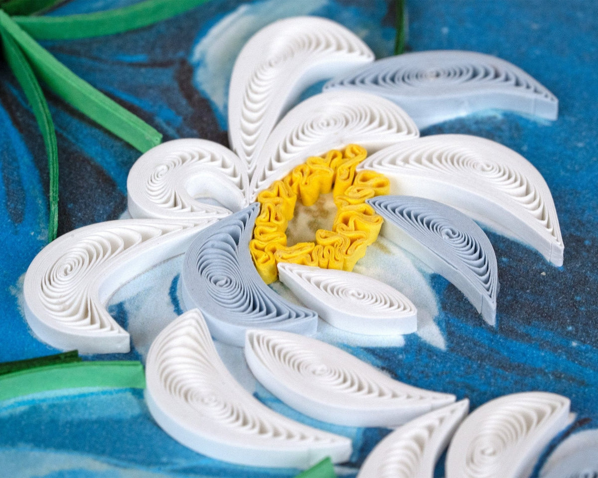 Carte de vœux Quilled Lotus Pond