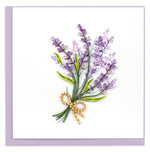 Carte de vœux bouquet de lavande en papier quillé