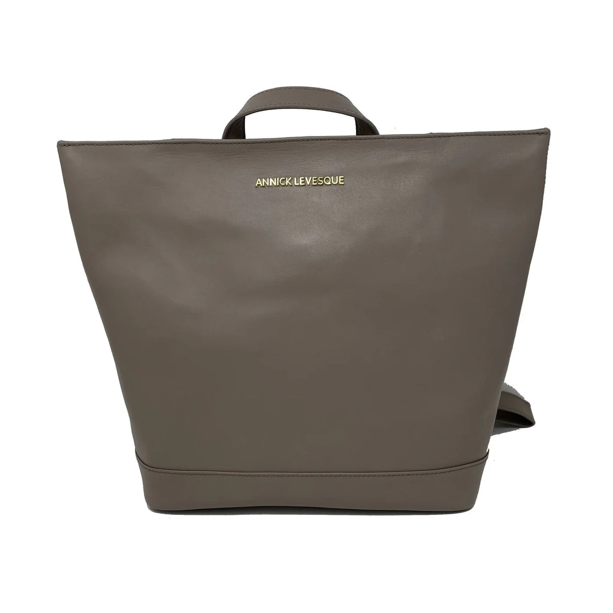 Sac à dos Lore en cuir taupe – vue arrière