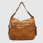 Sac à dos convertible en cuir The Trend – Poches avant, tan, vue dos