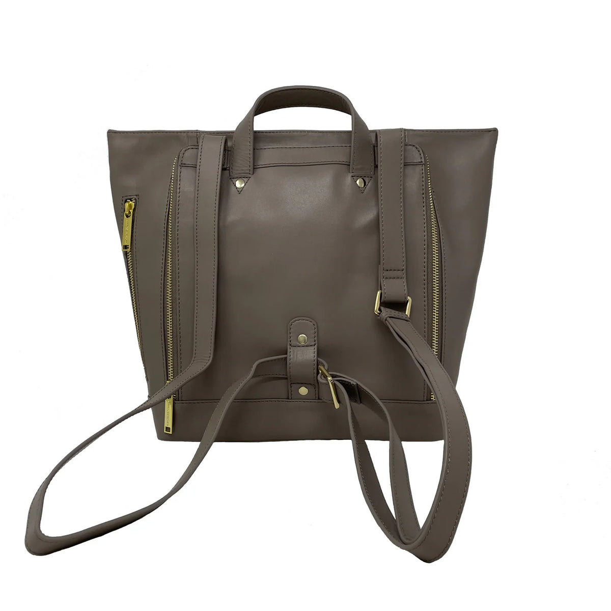 Sac à dos Lore en cuir taupe – vue arrière