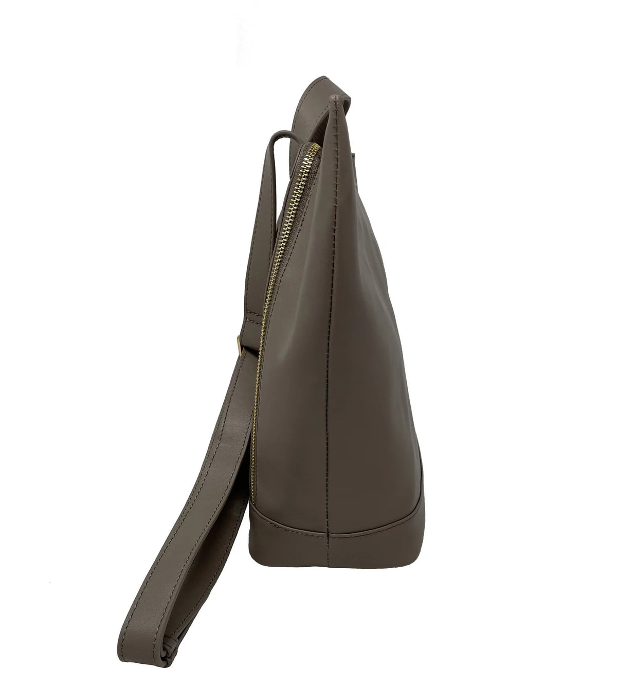 Sac à dos Lore en cuir taupe – vue arrière