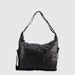 Sac à main convertible Brunello en cuir vintage The Trend, noir, vue face