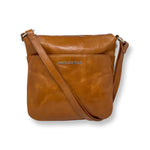 Sac transformable Josée en cuir cognac – vue du modèle