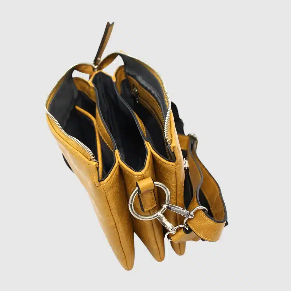 Sac à main ZAC en cuir végane – Trois compartiments – Vue 3