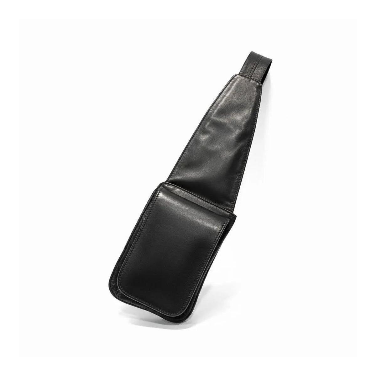 Sac à bandoulière Bobbie en cuir noir, vue du produit