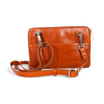 Sac portefeuille Carmen en cuir cognac, vue arrière