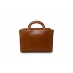 Sac Clarence moyen en cuir cognac, vue du produit