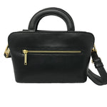 Sac Clarence en cuir noir, vue arrière
