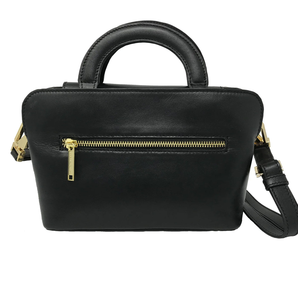 Sac Clarence en cuir noir, vue arrière