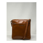Sac à bandoulière Gisèle en cuir cognac, vue du produit