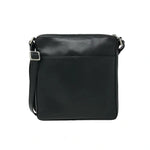 Sac à bandoulière Gisèle en cuir noir, vue arrière
