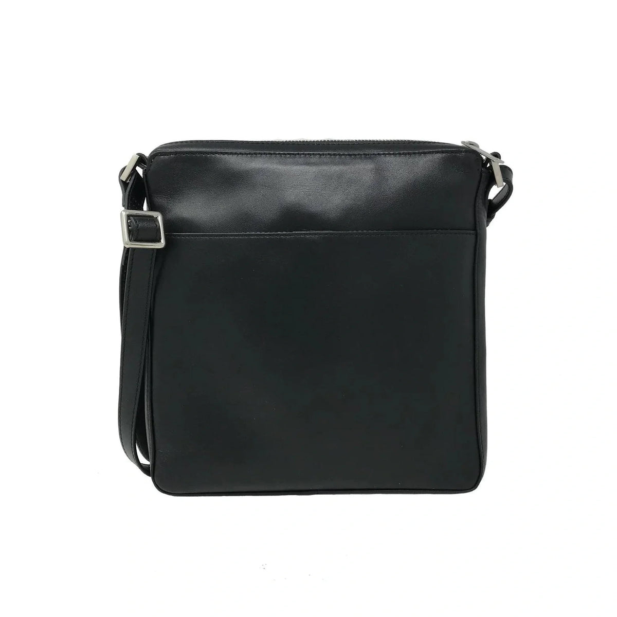 Sac à bandoulière Gisèle en cuir noir, vue arrière