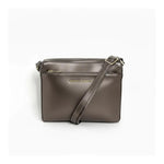 Sac à bandoulière Gisèle petit en cuir pewter, vue du produit