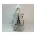 Sac à main Miranda en cuir blanc, vue de profil