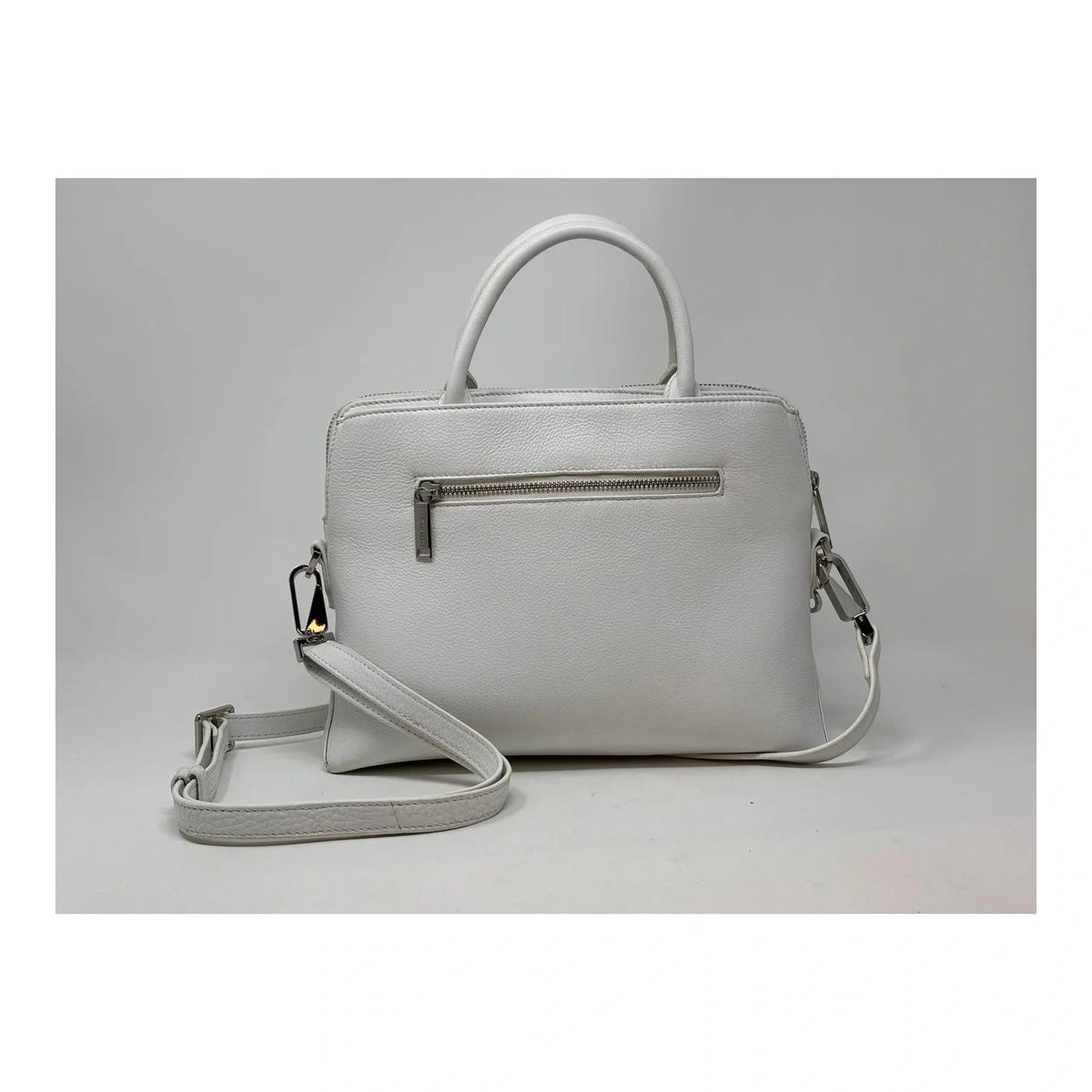 Sac à main Miranda en cuir blanc, vue arrière