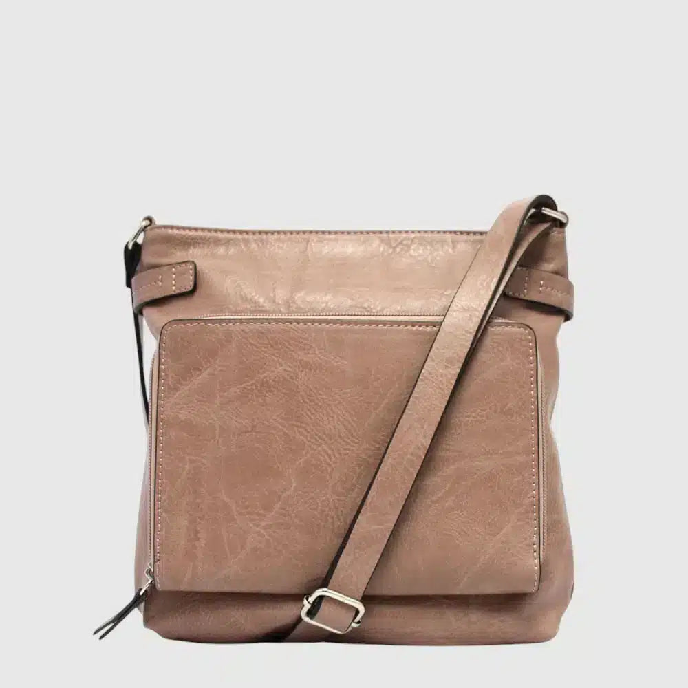 Sac messager ZAC en cuir végane – Organisateur arrière – Vue 2