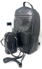 Sac à dos Ralph en cuir noir – vue arrière
