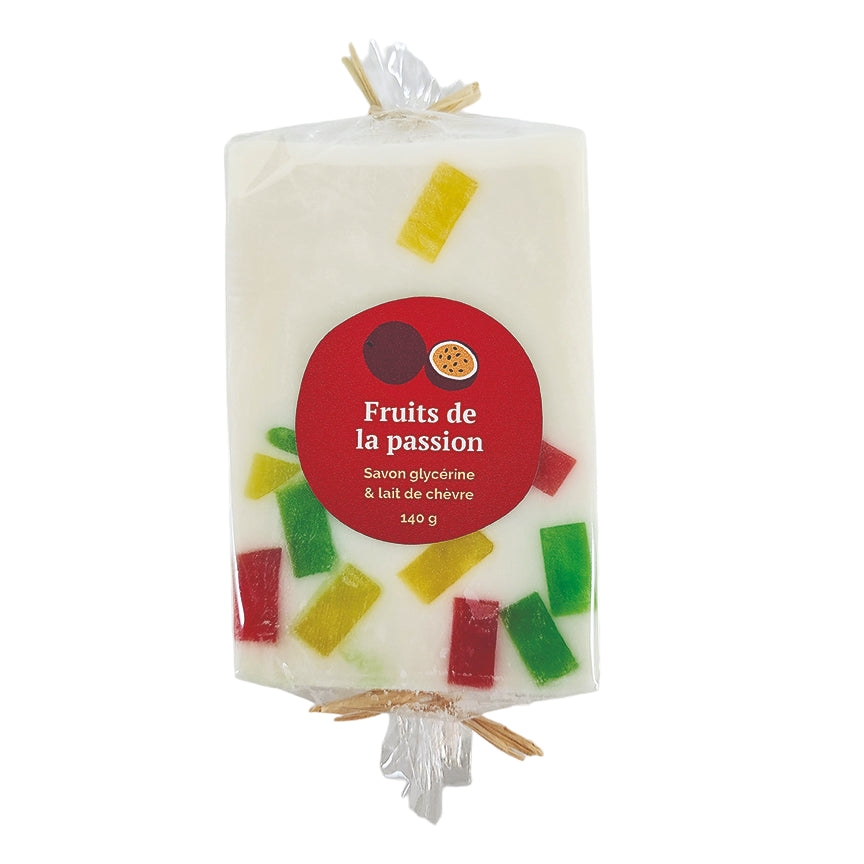 Savon au lait de chèvre – Fruit de la passion Histoire de bulles, présentation du produit