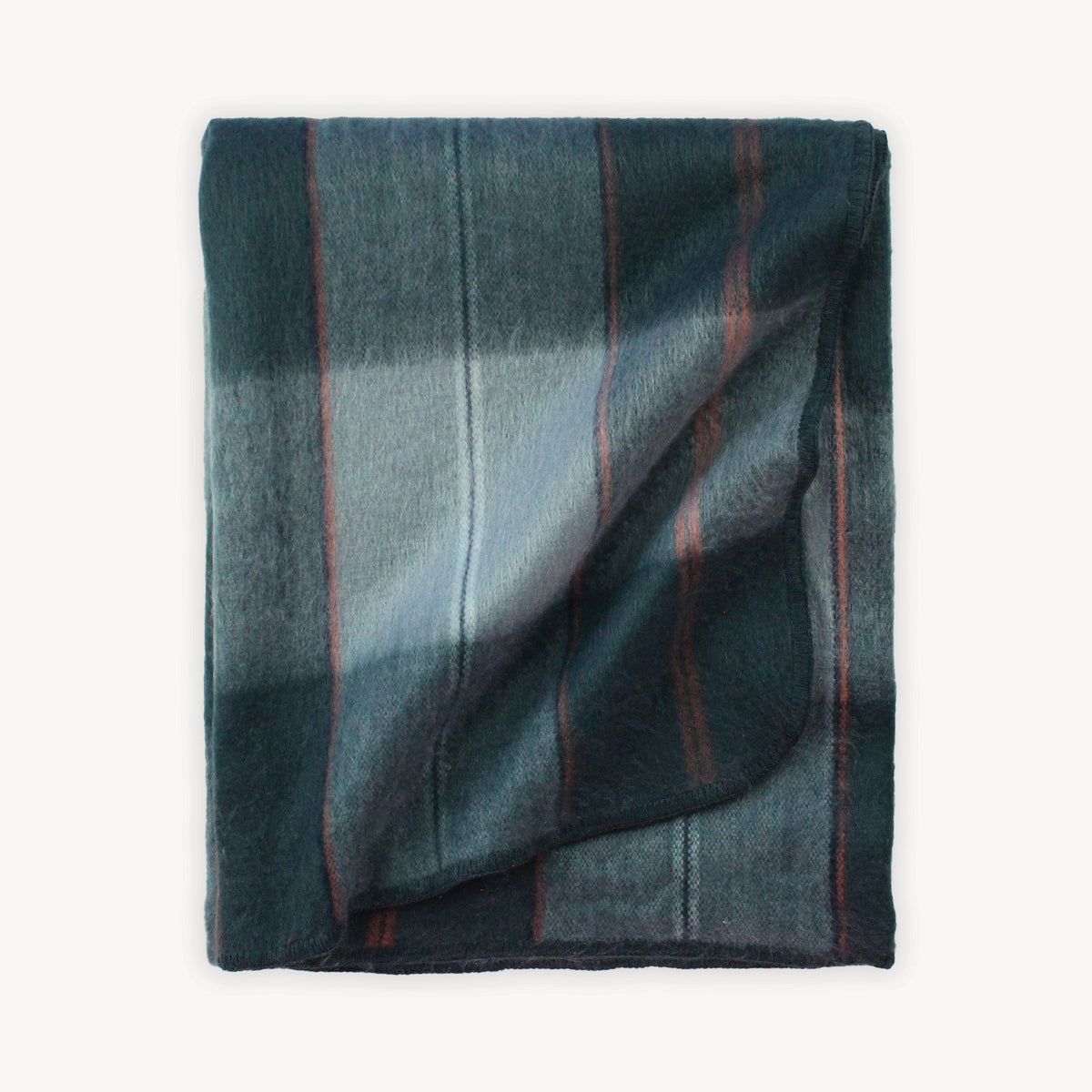 Grand jeté en mélange d’alpaga – Carreaux rétro gris – Pokoloko