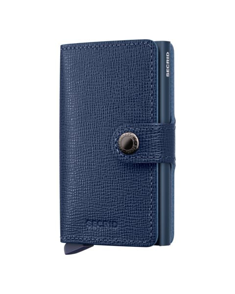 Portefeuille Miniwallet Crisple Secrid bleu marine, vue de face