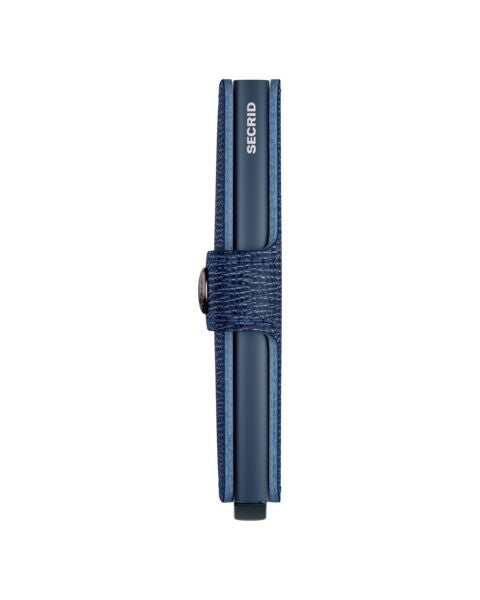 Portefeuille Miniwallet Crisple Secrid bleu marine, vue de profil