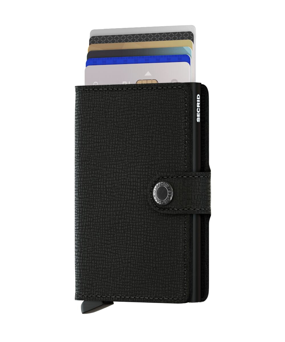 Portefeuille Miniwallet Crisple Secrid noir, cartes sorties