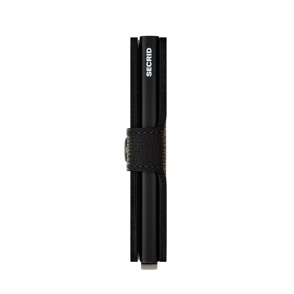 Portefeuille Miniwallet Crisple Secrid noir, vue de profil