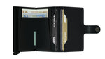 Portefeuille Miniwallet Crisple Secrid noir, vue ouverte