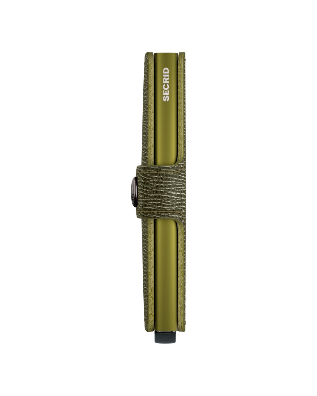 Portefeuille Miniwallet Crisple Secrid vert kelp, vue de profil