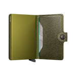 Portefeuille Miniwallet Crisple Secrid vert kelp, vue déployée