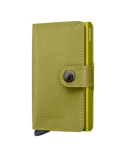 Portefeuille Miniwallet Crisple Secrid vert lime, vue de face