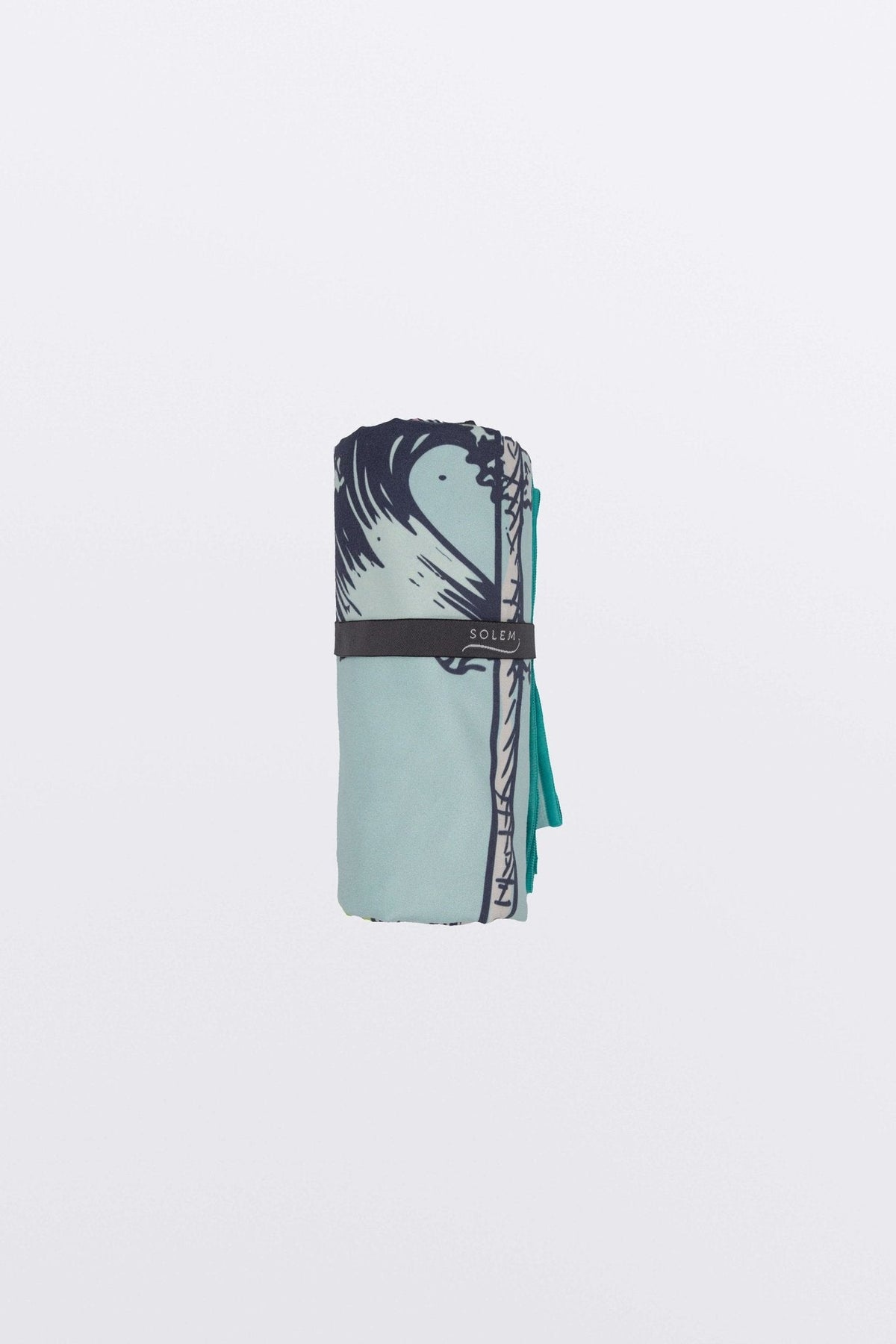 Serviette de plage Solem Brise tropicale XL, pochette assortie