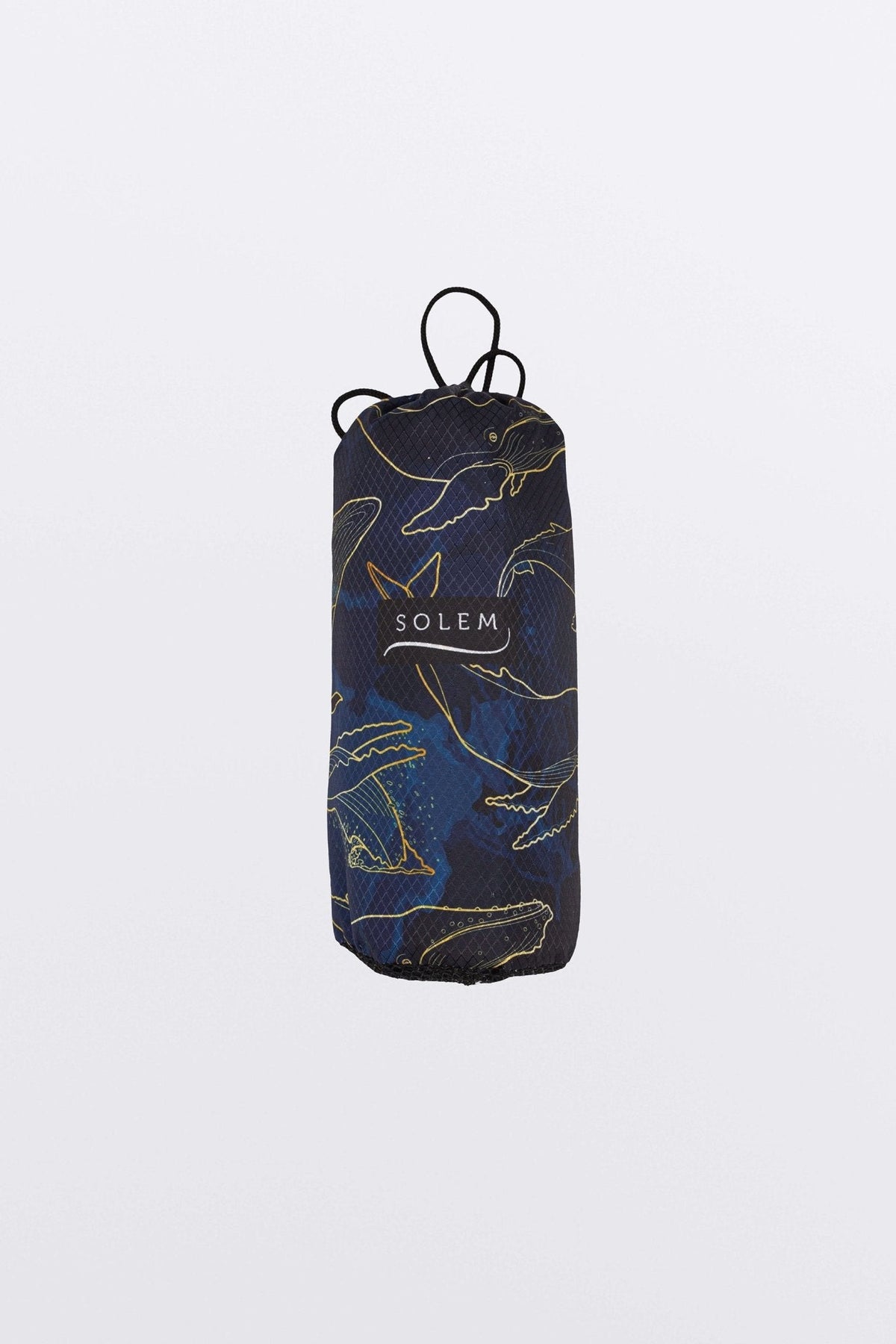 Serviette de plage Solem Chic marine XL, pochette assortie